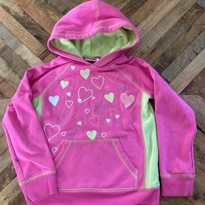 Pink heart Hoodie -  Girls size 6
